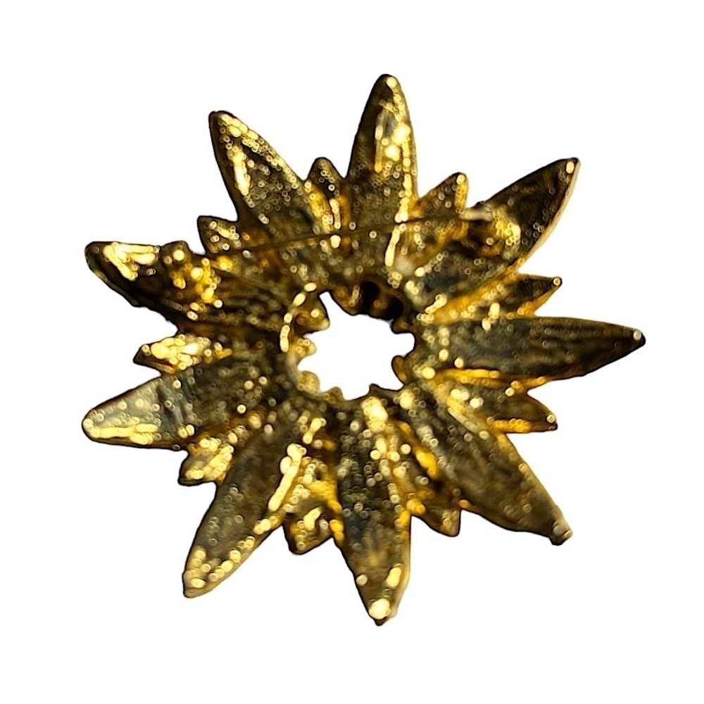 Large Coral and Gold Brooch / Pendant 10 karat gold plated - Picture 4 of 7